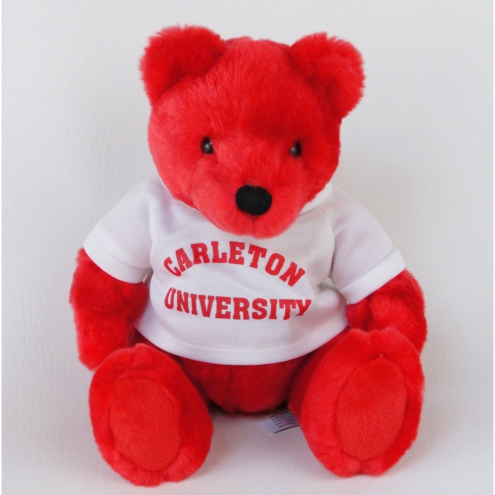 Velvete by Greek Red Bear Plush Carleton University Canada Stuffed Animal Toy
